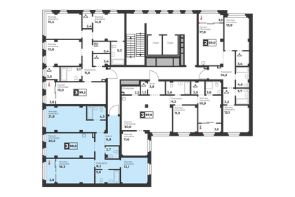 Квартира 98 м², 3-комнатная - изображение 4