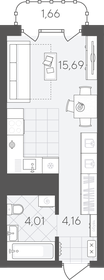 Квартира 25,5 м², студия - изображение 1