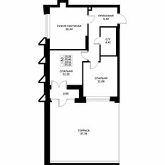 Квартира 68,1 м², 2-комнатная - изображение 2