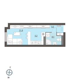 Квартира 24,5 м², студия - изображение 1