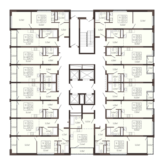 40,7 м², 1-комнатная квартира 8 148 000 ₽ - изображение 15