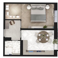 Квартира 42,8 м², 1-комнатная - изображение 2