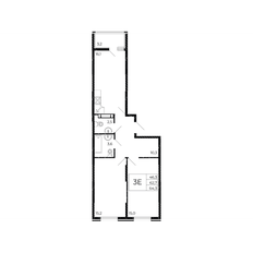 Квартира 64,3 м², 3-комнатная - изображение 2