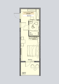 Квартира 36,1 м², студия - изображение 1