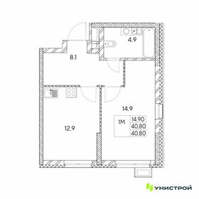 Квартира 40,8 м², 1-комнатная - изображение 1