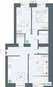 Квартира 77,7 м², 3-комнатная - изображение 1