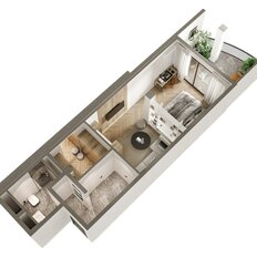 Квартира 56,7 м², студия - изображение 2