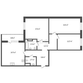 Квартира 87 м², 3-комнатная - изображение 1