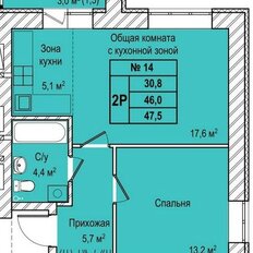 Квартира 47,5 м², 2-комнатная - изображение 4