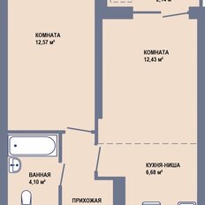 Квартира 41,7 м², 2-комнатная - изображение 2