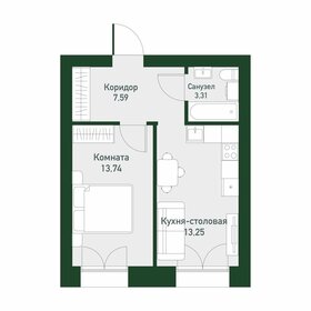 Квартира 37,3 м², 1-комнатная - изображение 1