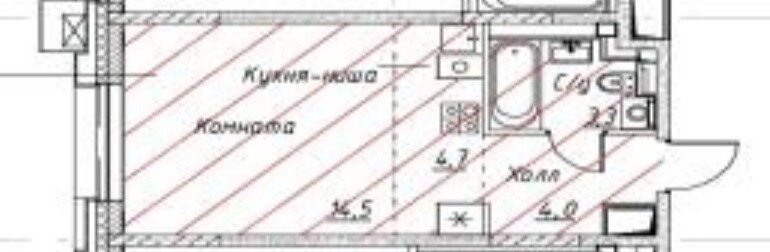 Квартира 26,5 м², студия - изображение 1