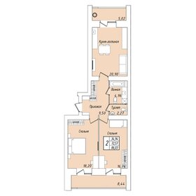 Квартира 86 м², 3-комнатная - изображение 1