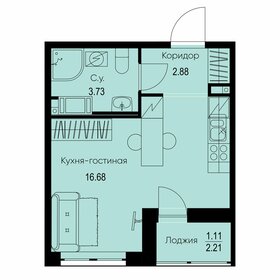 Квартира 24,4 м², студия - изображение 1