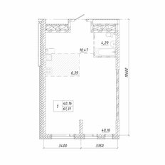 Квартира 61,3 м², 1-комнатная - изображение 2