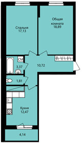 Квартира 66 м², 2-комнатная - изображение 1