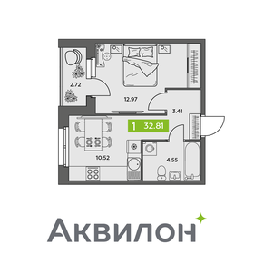 Квартира 32,8 м², 1-комнатная - изображение 1