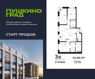 Квартира 94,9 м², 3-комнатная - изображение 1