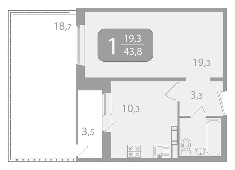 35 м², 2-комнатная квартира 4 500 000 ₽ - изображение 61