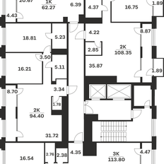 Квартира 108,4 м², 2-комнатная - изображение 3