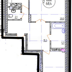 Квартира 73 м², 2-комнатная - изображение 2