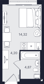 Квартира 23,4 м², студия - изображение 1