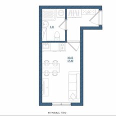 Квартира 17,3 м², студия - изображение 1