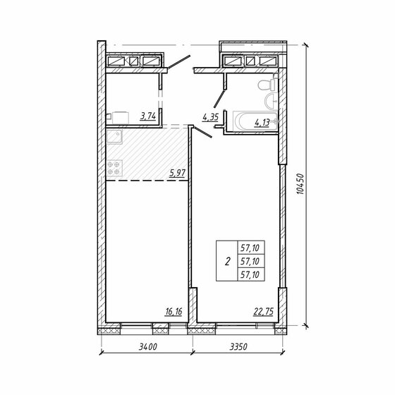 62,7 м², 2-комнатная квартира 15 298 800 ₽ - изображение 9