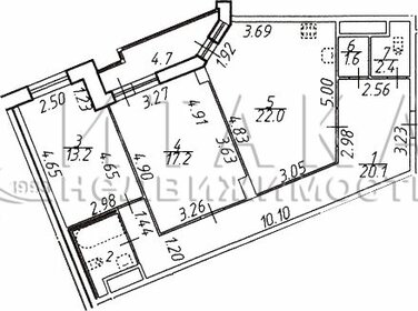 Квартира 84,8 м², 2-комнатная - изображение 1