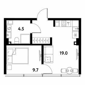 Квартира 33,2 м², 1-комнатные - изображение 1