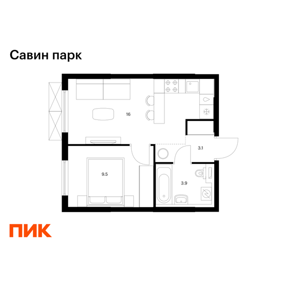 20,2 м², квартира-студия 5 000 000 ₽ - изображение 82