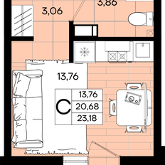 Квартира 23,2 м², студия - изображение 2