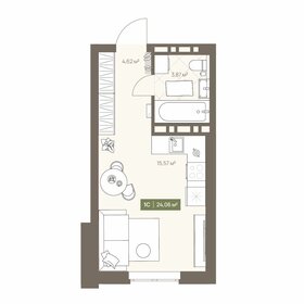 Квартира 24,1 м², студия - изображение 1