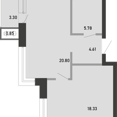 Квартира 53,7 м², 1-комнатная - изображение 2
