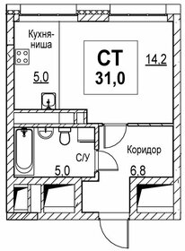 Квартира 31 м², 1-комнатная - изображение 1