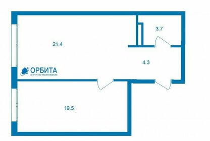 Квартира 48 м², 1-комнатная - изображение 1