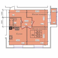 Квартира 54 м², 2-комнатная - изображение 2