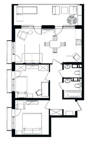 Квартира 72,9 м², 2-комнатные - изображение 1