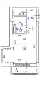 Квартира 27,6 м², студия - изображение 1