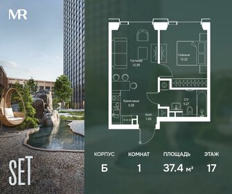 Квартира 37,4 м², 1-комнатная - изображение 1