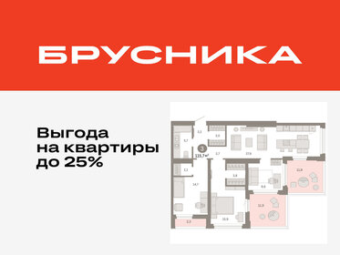 Квартира 115,7 м², 3-комнатная - изображение 1