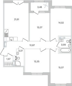 Квартира 99,1 м², 4-комнатная - изображение 1