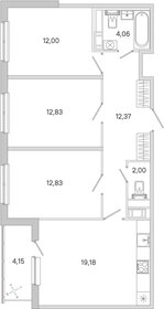 Квартира 77,4 м², 3-комнатная - изображение 1