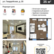 Квартира 35,4 м², 1-комнатная - изображение 3