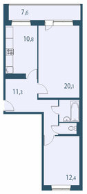 Квартира 62,4 м², 2-комнатная - изображение 1