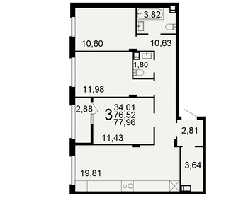 Квартира 78 м², 3-комнатная - изображение 1