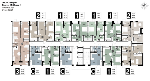 Квартира 86,5 м², 3-комнатная - изображение 2