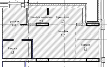 Квартира 41,2 м², 1-комнатная - изображение 1