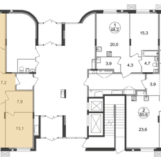 Квартира 78,9 м², 2-комнатная - изображение 2