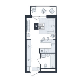 Квартира 28,5 м², студия - изображение 1